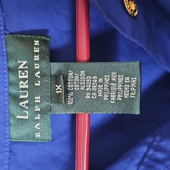 Lauren Ralph Lauren Womens Vintage Long Sleeve Button Up Cotton Dress Shirt Sz1X - Picture 2 of 9